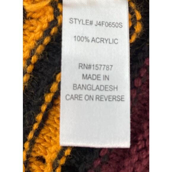 Full Circle Trends X-Large Brown Cropped Chevron Striped Sweater Cottagecore - Picture 6 of 7